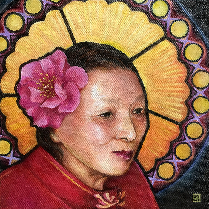 sainthood 8”x8” oil on canvas